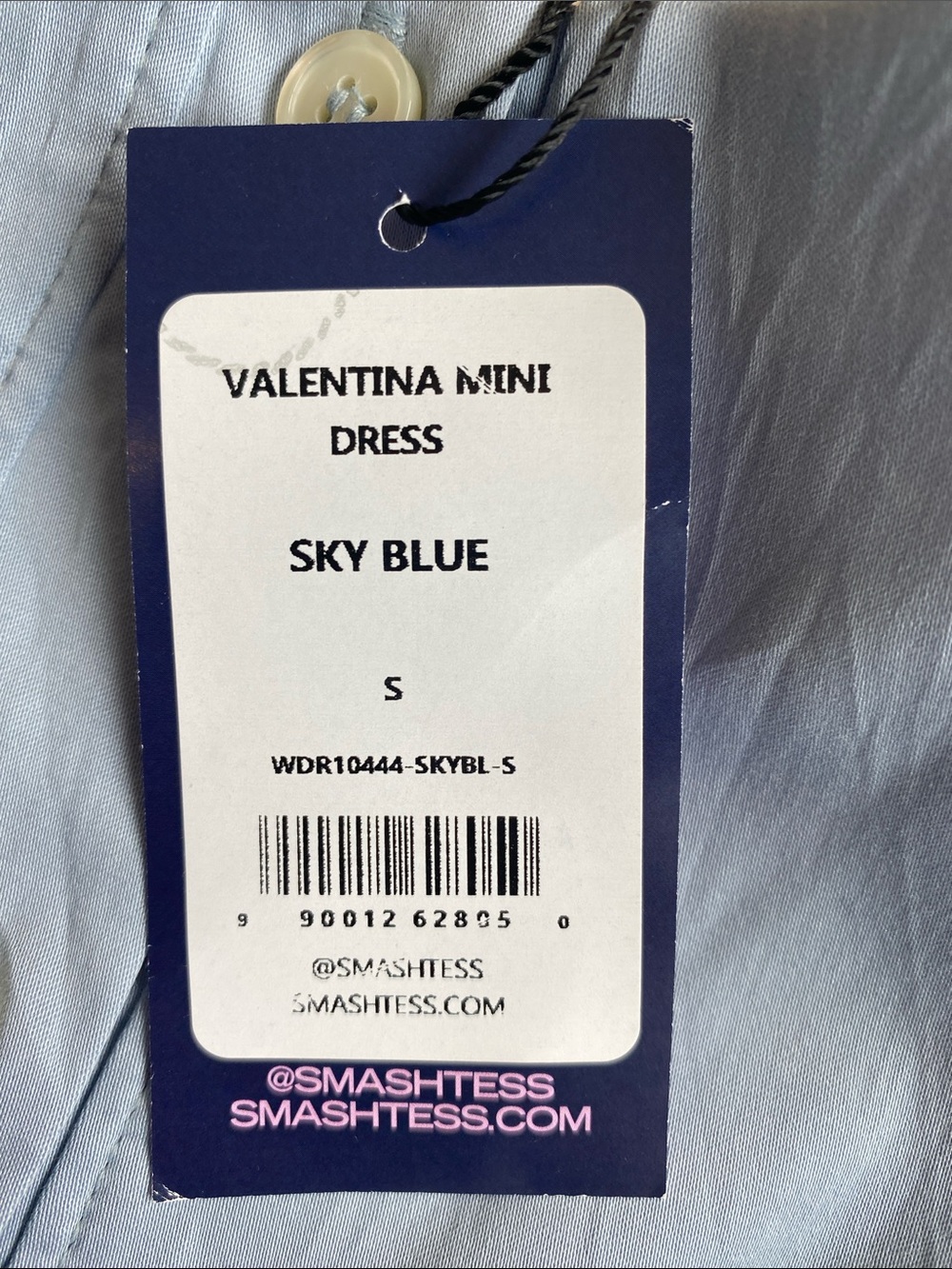 Smash + Tess Valentina Mini Dress NWT Sky Blue Tencel Blend Size Small - Picture 5 of 11